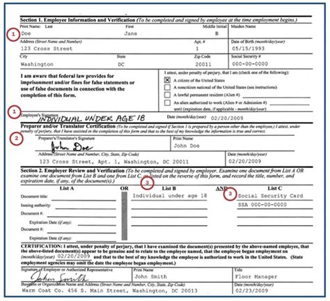 1~9|Completing Form I